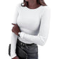 🧶 Ribbed Texture, Easy Everyday Fit | Women's Classic Crew-Neck Knit Top