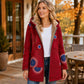 🍂 Artistic Leaf Print, Easy Hooded Coverage | Women's Casual Coat ⚡ Free Shipping
