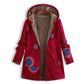 🍂 Artistic Leaf Print, Easy Hooded Coverage | Women's Casual Coat ⚡ Free Shipping
