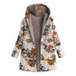 🍂 Artistic Leaf Print, Easy Hooded Coverage | Women's Casual Coat ⚡ Free Shipping