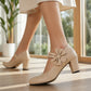 🎀 Elegant Bow Detail, Steadier Chunky Heel | Women's Dress Shoes