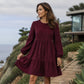 ✨ Vintage Texture | Women’s Long-Sleeve Corduroy Dress