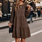 ✨ Vintage Texture | Women’s Long-Sleeve Corduroy Dress