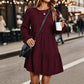 ✨ Vintage Texture | Women’s Long-Sleeve Corduroy Dress