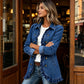 Women's Effortless Button Down Denim Shacket