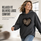 🐆 Leopard Heart Detail, Lightweight Cozy Fit | Women's Fleece Hoodie