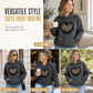 🐆 Leopard Heart Detail, Lightweight Cozy Fit | Women's Fleece Hoodie