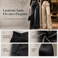 Elegant Satin High Waisted Wide Leg Pants with Asymmetrical Waist