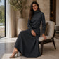 Women's Turtleneck Top and Maxi Skirt Set