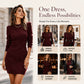 👗 Curve-Flattering Ribbed Fit, Effortless Polish | Women's Knit Dress