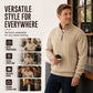 ⚡ Textured Jacquard Style, Easy Half-Zip Comfort | Men's Sweatshirt