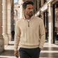 ⚡ Textured Jacquard Style, Easy Half-Zip Comfort | Men's Sweatshirt