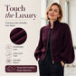 🧶 Elegant Lantern Sleeves, Easy Zip-Up Style | Women's Knit Sweater