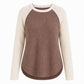 🤠 Western-Inspired Style, Relaxed Waffle Knit Fit | Women's Raglan Knit Top