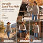 🤠 Western-Inspired Style, Relaxed Waffle Knit Fit | Women's Raglan Knit Top