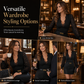 🌸 Elegant Lace Sleeves, Flattering Stretch Fit | Women's Deep V-Neck Top
