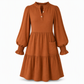 🌷 Ruffled V-Neck, Flattering Tiered Silhouette | Women's Mini Dress