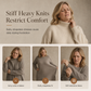 ✨ Feminine Knit Detail | Women’s Oversized Mock Neck Sweater Dress