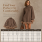 ✨ Feminine Knit Detail | Women’s Oversized Mock Neck Sweater Dress