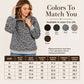 🐆 Bold Leopard Print, Easy Quarter-Zip Style | Women's Sweatshirt