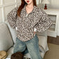 🐆 Bold Leopard Print, Easy Quarter-Zip Style | Women's Sweatshirt