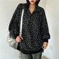 🐆 Bold Leopard Print, Easy Quarter-Zip Style | Women's Sweatshirt