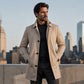 Men's Minimalist Single-Breasted Mid-Length Coat