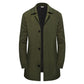 Men's Minimalist Single-Breasted Mid-Length Coat