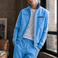 🔷 Bold Geometric Print, Easy Matching Style | Men's Full-Zip Jacket & Pants Set