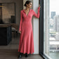 ✨ Ribbed Knit Texture, Easy Hooded Maxi Style | Women's Hooded Maxi Dress