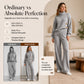 Women's Knit Turtleneck Sweater & Wide-Leg Pants Set
