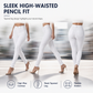 All-Day Comfort, Flattering Shape | High-Waisted Stretch Pencil Pants