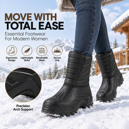 Unisex Plush-Lined Waterproof Snow Boots