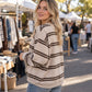 Women's Casual Crewneck Striped Top