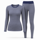 Women's Striped Color Block Crew Neck Long Sleeve Top and Pants Slim Fit Casual Loungewear Workout Set