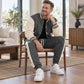 Men's Color-Block Baseball Jacket & Pants Set