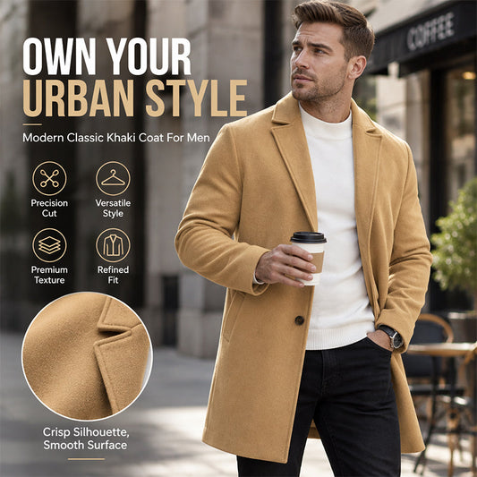 💖Black Friday Mega Deal – 50% off!💖 🍁Men's Classic Single-Breasted Mid-Length Overcoat