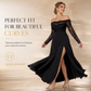 Women's Plus Size Off Shoulder Lace Long Sleeve Maxi Dress