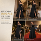 Women's Plus Size Off Shoulder Lace Long Sleeve Maxi Dress