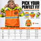 Men's High Visibility Reflective Hooded Sweatshirt