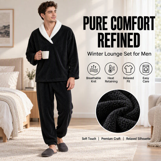 Men's Cozy Thermal Fluffy Pajama Set