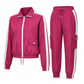 Women Casual 2 Piece Outfit Zip Up Hooded Long Sleeve and Cargo Jogger Pants with Pockets