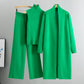 Women Casual Fall Winter 3-Piece Knit Set Sleeveless Vest Cardigan Sweater and Pants Outfit