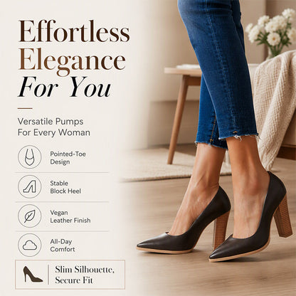 ⏰ Seasonal changeover sale: 50% off – quality at half the price! ✨Women's Chic Pointed Toe Chunky High Heels Pumps