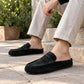 Men's Faux Suede Platform Slip-On Half Slippers🥠𝙁𝙧𝙚𝙚 𝙎𝙝𝙞𝙥𝙥𝙞𝙣𝙜