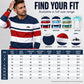 Men's Striped Crewneck Long Sleeve Top