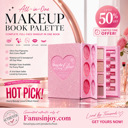 🎉✨️Amazing 50% OFF！💄Recommended by makeup artists！👱🏻‍♀️One palette covers all your full-face makeup looks！All-in-One Makeup Palette Book Set