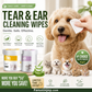 Natural Plant-Based Cleaning Wipes for Pet Eyes and Ears