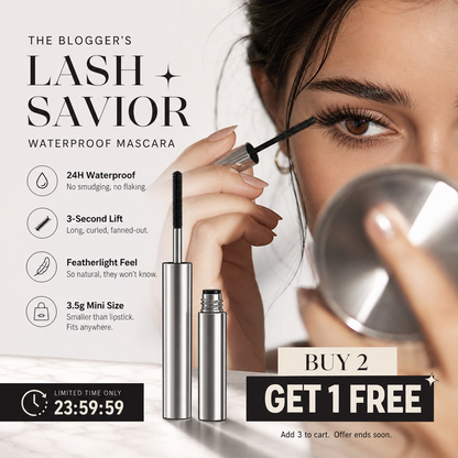 💐🔥Buy 1 Get 1 Free 💥💦 Waterproof Curling & Lengthening Mascara ✨