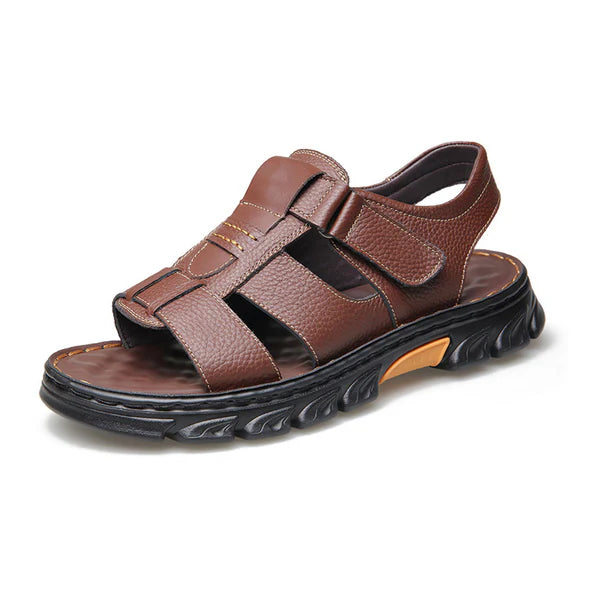 Atmungsaktive Sommer-Ledersandalen für Herren